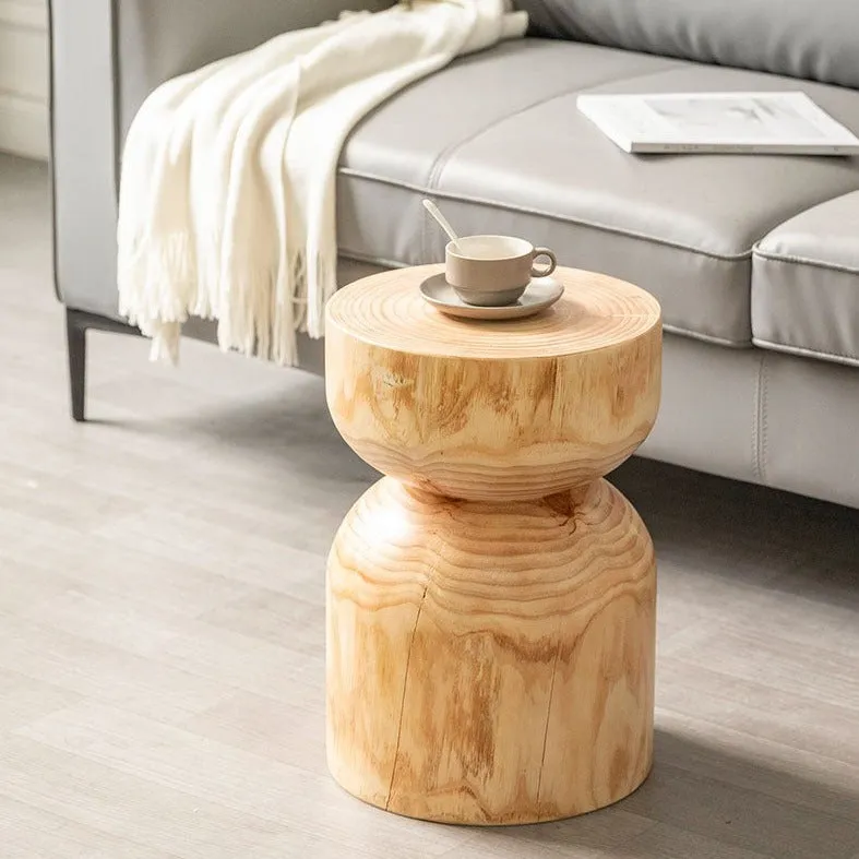 Solid Log Wood Stool