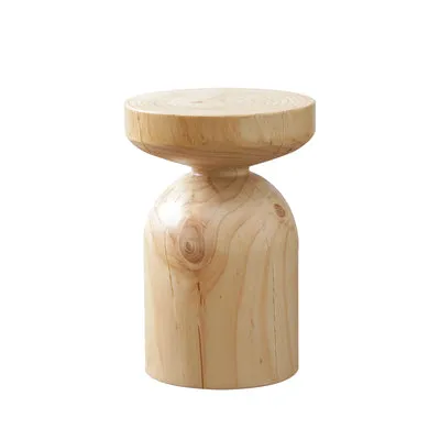 Solid Log Wood Stool