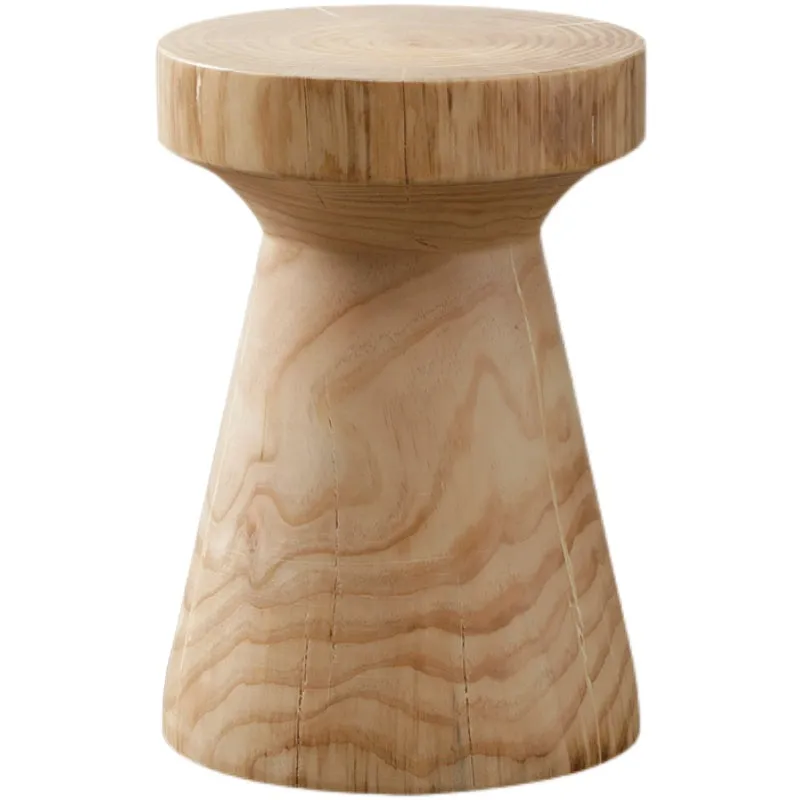 Solid Log Wood Stool