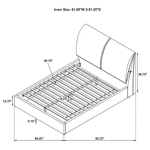 Spark Platform Bed Charcoal Grey