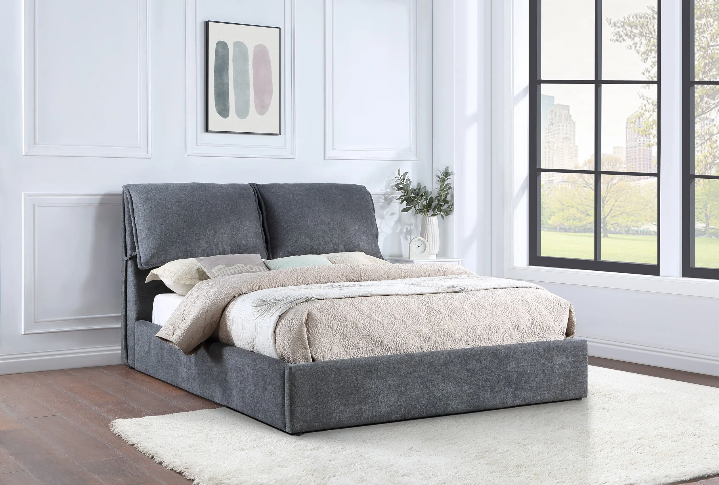 Spark Platform Bed Charcoal Grey