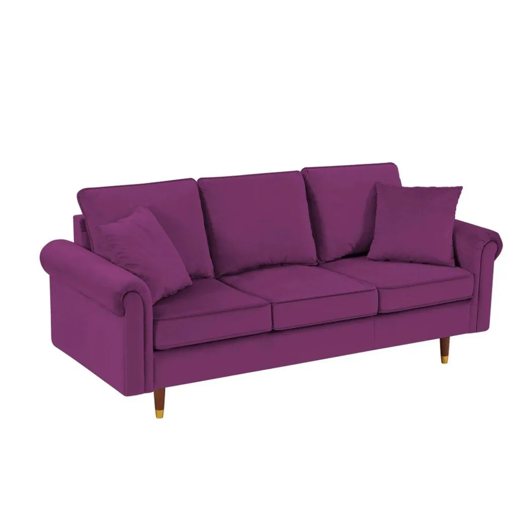 Straight Line Sofa Set in Purple