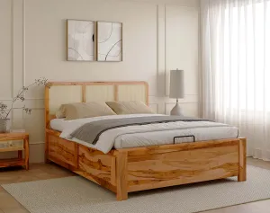 Tamara Queen Size Hydraulic Bed in Teak