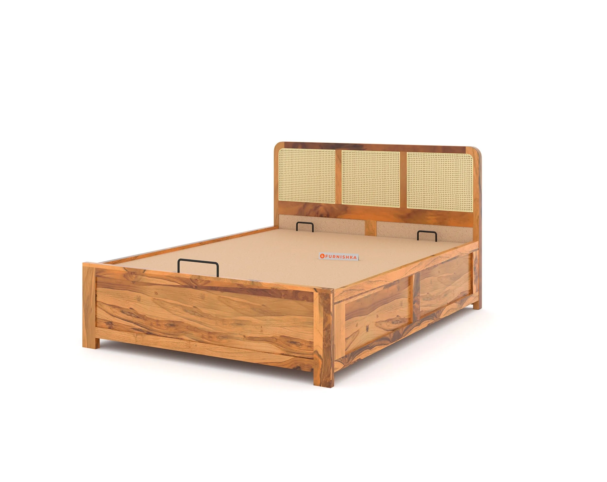 Tamara Queen Size Hydraulic Bed in Teak