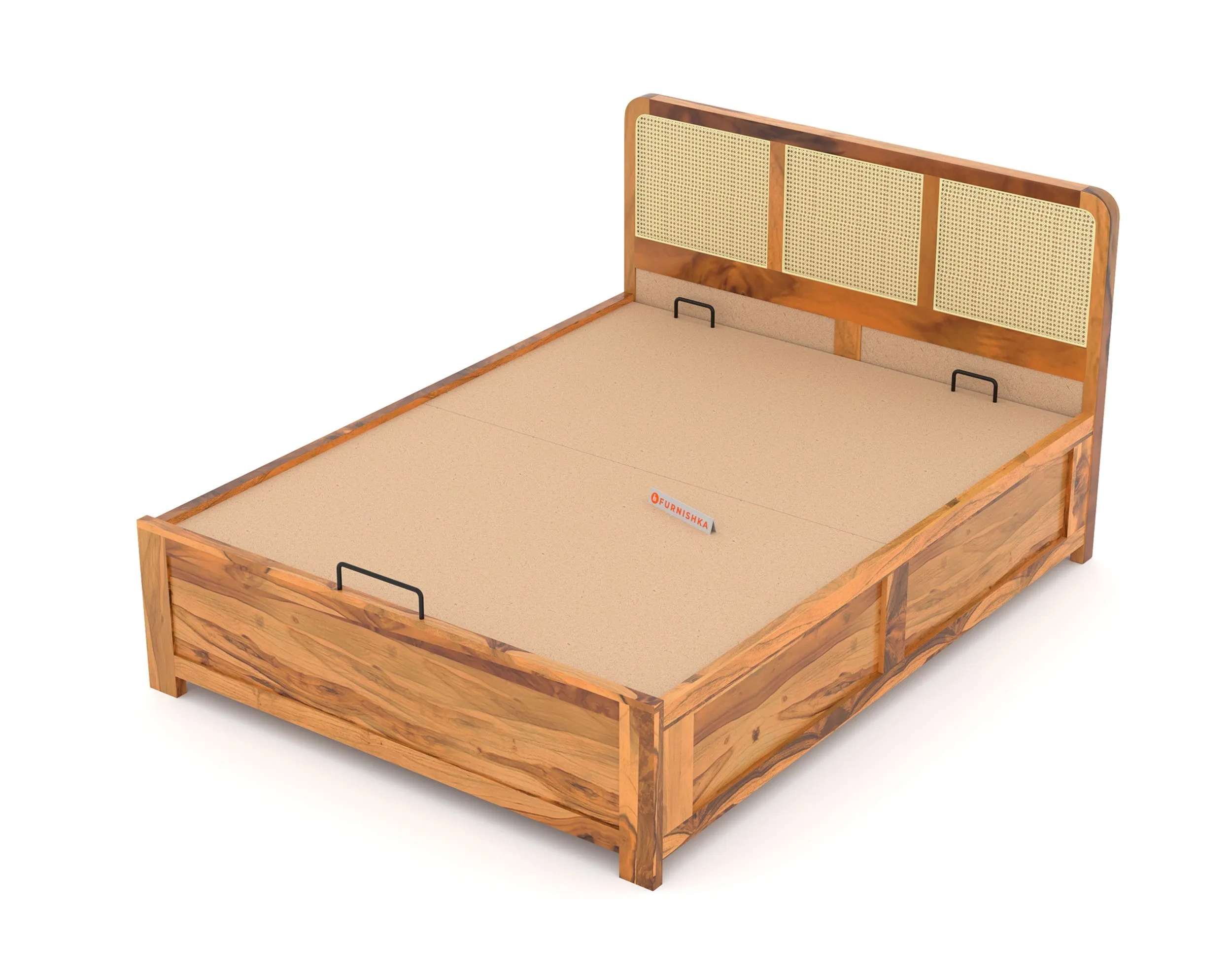 Tamara Queen Size Hydraulic Bed in Teak