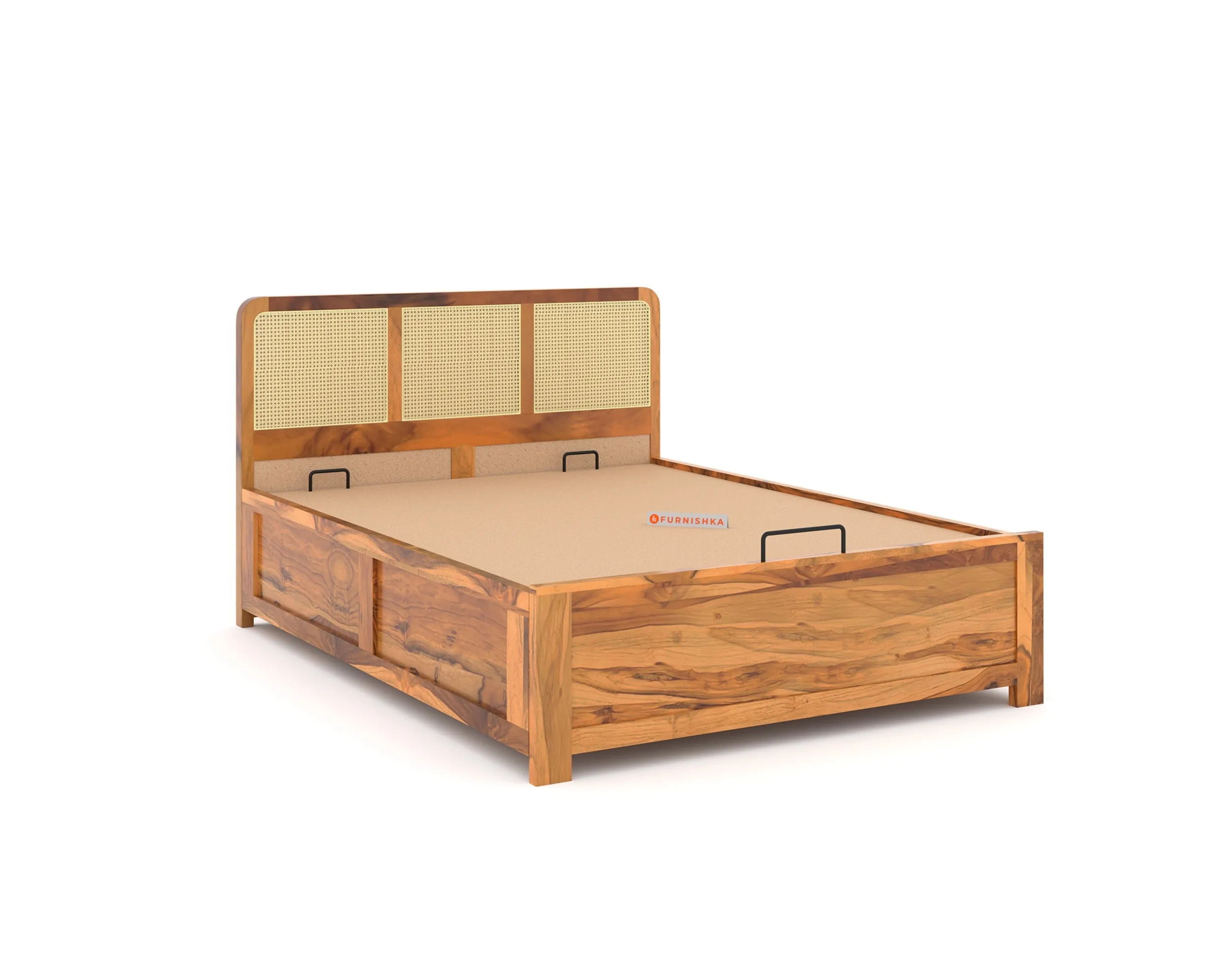 Tamara Queen Size Hydraulic Bed in Teak