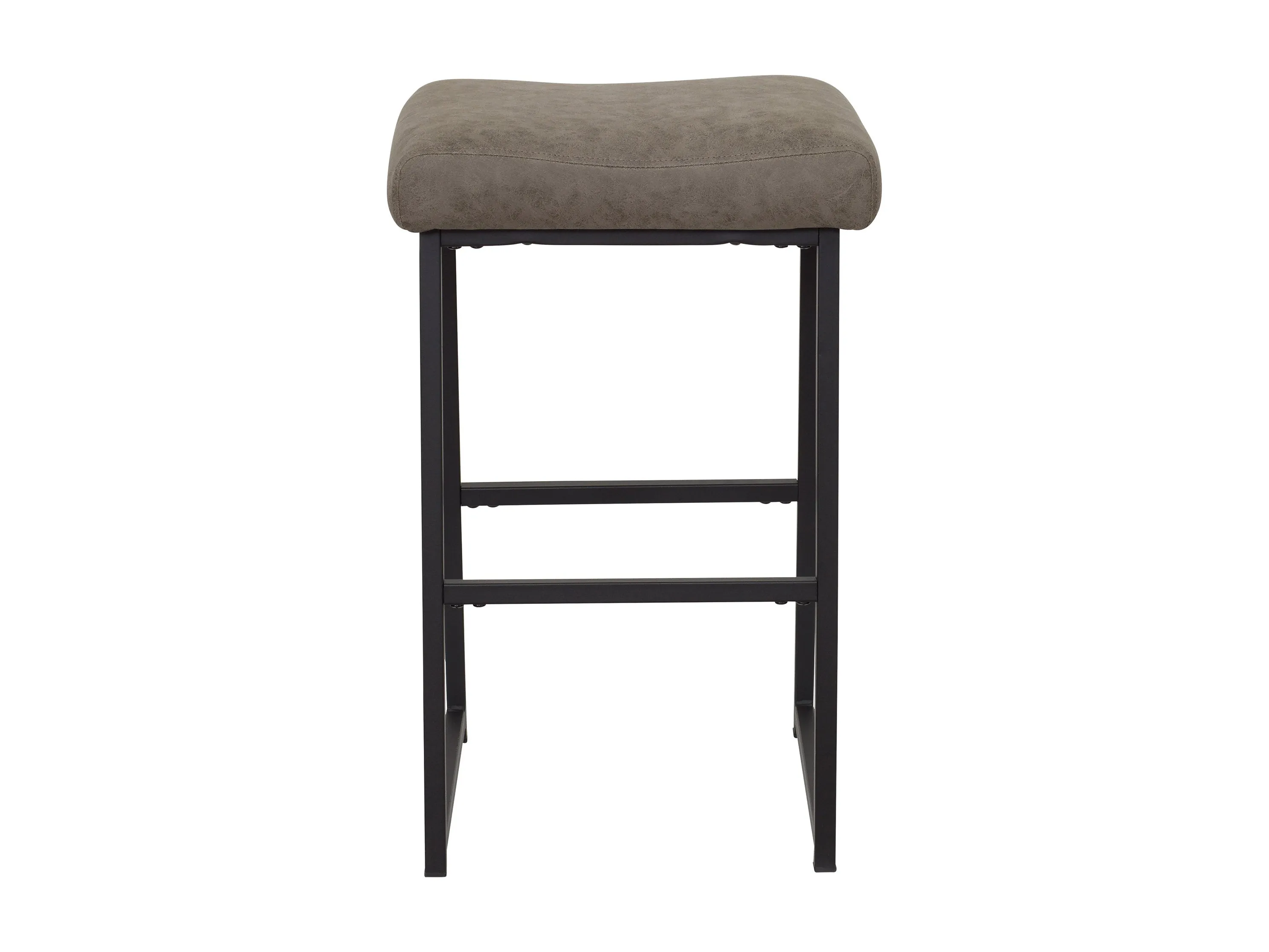 Taupe Backless Bar Stools, Set of 2