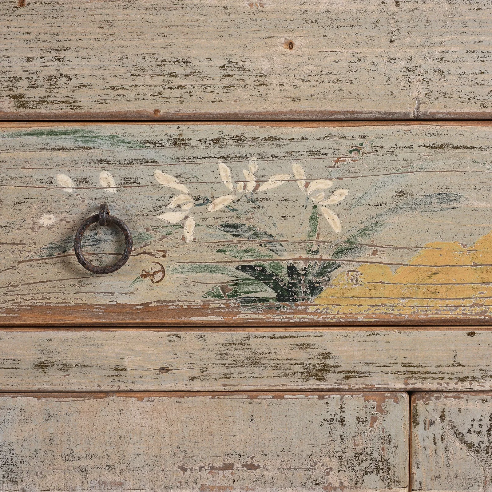 Vintage Blue Painted Sideboard From Shanxi - Ca 1920