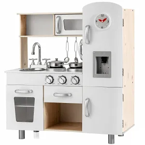 Vintage Play Kitchen with Realistic Water Dispenser